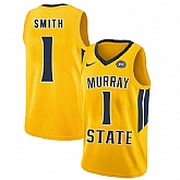 Murray State Racers 1 DaQuan Smith Yellow College Basketball Jersey Dzhi,baseball caps,new era cap wholesale,wholesale hats
